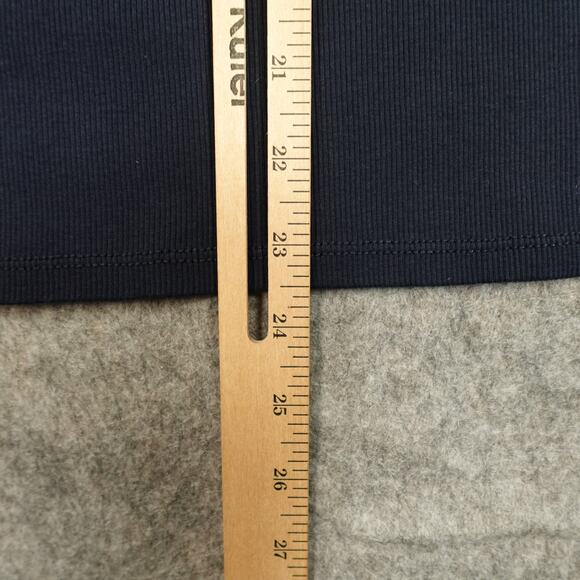 Ralph Lauren Top Womens Large Long Sleeve Button Preppy Navy Ribbed Knit Blue - Picture 5 of 10